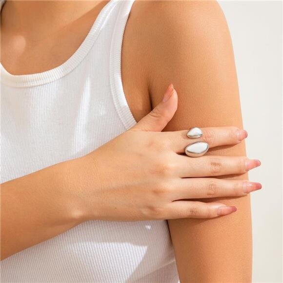 3pcs Adjustable Statement Stackable Rings for Women - Picture 3 of 6